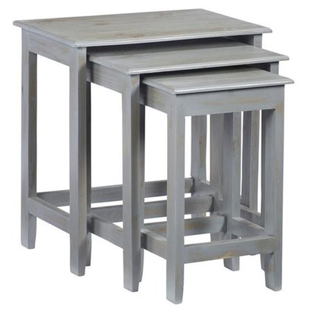 PROGRESSIVE FURNITURE Progressive Furniture A748-68 Logan Rustic Gray Nesting Table - 3 Piece A748-68